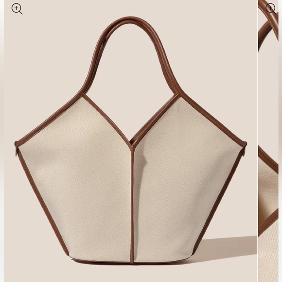 HEREU Calella canvas & leather tote bag - Picture 2 of 16